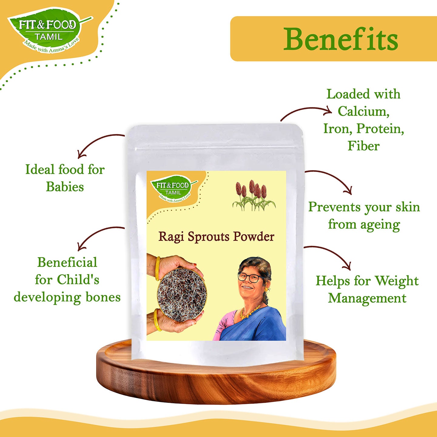 Sprout Ragi Power Ragi Sprouts Powder – fitandfoodtamil